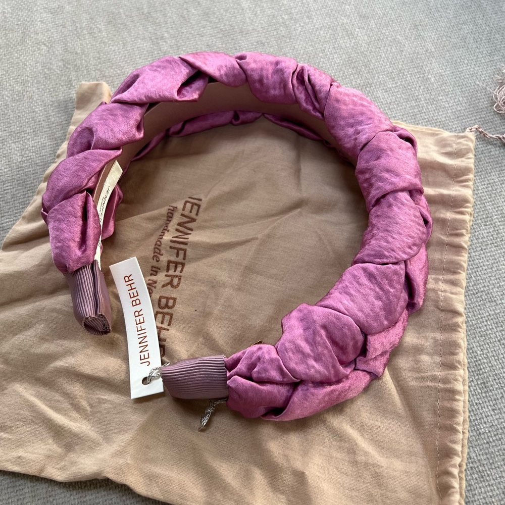 New Jennifer Behr Lorelei Braided Hammered Silk headband